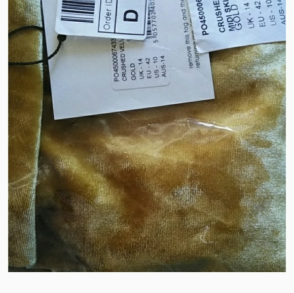 NEW 2 Piece Set Velvet Cami Top & Midi Skirt - Picture 2 of 5